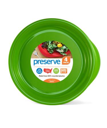 Preserve Everyday 9.5 Inch Plates, Set of 4, Apple Green Set of 4 Apple Green