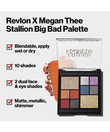 Revlon x Megan Thee Stallion Big Bad Eyeshadow Palette - Creamy, Pigmented Matte & Pearl Shades - Buy Online on GoSupps.com