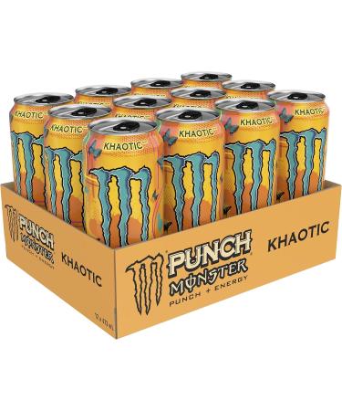 Monster Energy Punch Khaotic 473mL Cans Orange 473ml (Pack of 12) - Buy Online on GoSupps.com