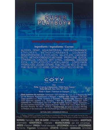 Playboy Male Super Eau de Toilette Spray 1.7 Fluid Ounce 4 Fl Oz (Pack of 1) - Buy Online on GoSupps.com