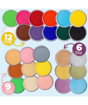 Blue Squid PRO Face Paint - Classic Light Blue (30gm) Water Activated Face & Body Paint for Adults/Kids - Professional Makeup for Halloween/SFX - Buy Online on GoSupps.com