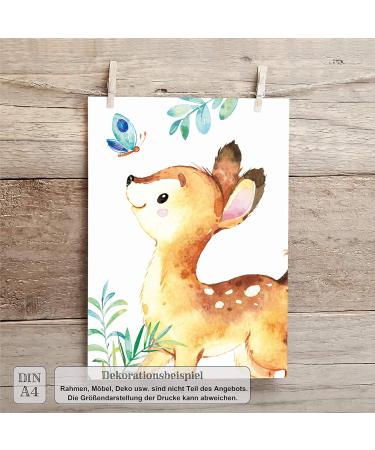 Lalelu Prints - Children's Room Decor | Forest Animals Poster Set of 6 (DIN A4 Unframed) - Buy Online on GoSupps.com