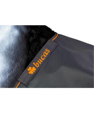 Marengos by Bucas 1200d Irish Turnout Rug - Waterproof Gray/Orange Rain Blanket 155cm | Durable Outdoor Horse Blanket - Buy Online on GoSupps.com