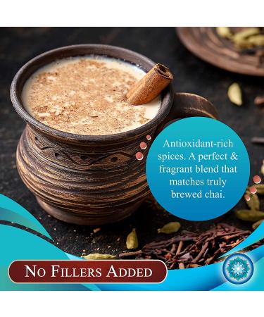 Blue Lotus Chai Rooibos Masala Chai Powder - 2 Ounce Pack, Makes 65 Cups - Instant Indian Tea with Organic Spices - Gluten-Free - Buy Online on GoSupps.com
