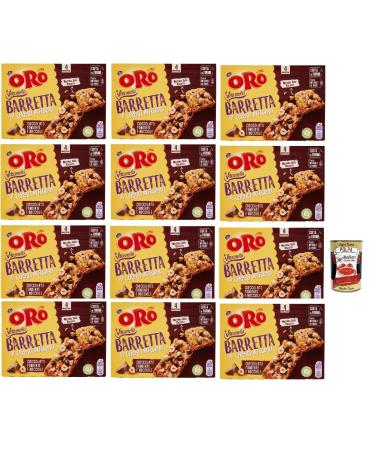 Italian Gourmet E.R. Oro Saiwa Barretta ai Cereali Integrali e al Cioccolato Fondente e Nocciole snack bar with whole cereals and dark chocolates and hazelnuts 12 x 160 g + Italian Gourmet pulp 400 g