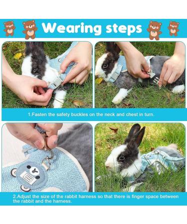 3-Piece Adjustable Rabbit & Cat Leash Set | Durable 120cm Leash & Cat Dishes for Dwarf Rabbits | Ideal for Cats & Small Pets (1-3kg) - Buy Online on GoSupps.com