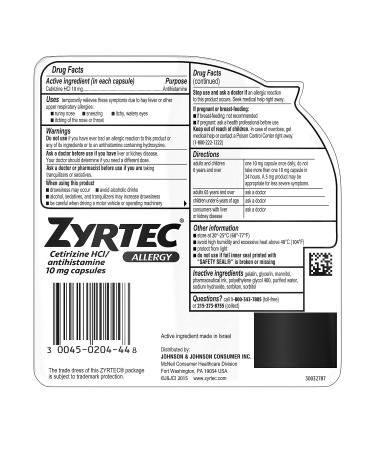Zyrtec 24 Hour All-Day Allergy Relief Liquid Gels - 40ct x 2 Pack | Cetirizine Antihistamine Capsules for Indoor & Outdoor Allergies - Buy Online on GoSupps.com