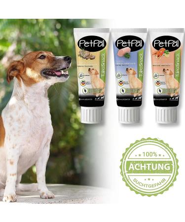 Petp l Dogs Liver Sausage Tubosnack - Grain-Free No Salt or Sugar Premium Natural Treat for Puppies & Dogs - Made in Germany (3x75g) - Buy Online on GoSupps.com