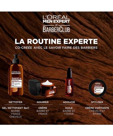 L'Or al Men Expert - Expert Routine Kit for Men - Beard & Face Care - With Cedarwood Essential Oil - For All Skin Types - BarberClub - 4 Products - Buy Online on GoSupps.com