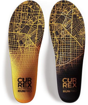 CURREX RunPRO Insole - Men, Women & Youth Medium Arch Support | Cushioned & Flexible | Ideal for Running, Triathlons & Walking | Size M (7-8.5 Men / 8.5-10 Women) - Yellow - Buy Online on GoSupps.com
