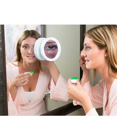 HOMEWELL Swivel Brite 8X Magnifying Mirror with LED Light for Bathroom - 360 Rotation, Magnetic Mount, Travel Makeup Mirror - Buy Online on GoSupps.com