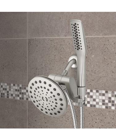 Waterpik High-Pressure Shower Wand & Rain Shower Head Combo - 12 Spray Modes, 8-Foot Hose, Brushed Nickel - Buy Online on GoSupps.com