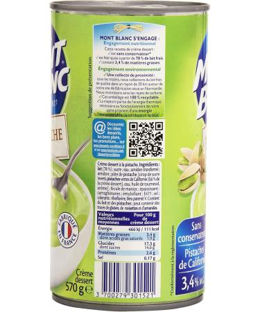Mont Blanc Pistachio Cream Box 570 g - Pack of 3 - Buy Online on GoSupps.com
