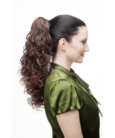 WIG ME UP Ponytail Braid Clip Super Volume Curls Brown Mix NC002-2T30 45 cm | Shop Internationally - Buy Online on GoSupps.com