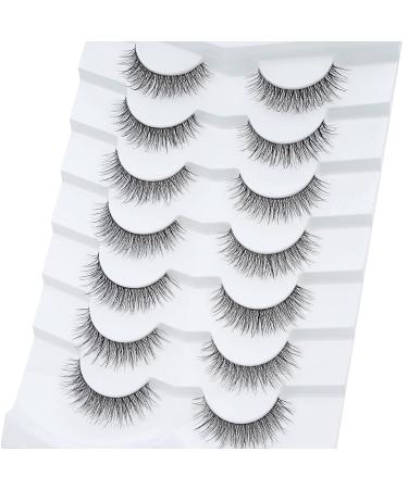 3D Clear Band Cat Eye False Eyelashes - Natural Look Wispy & Reusable - 7 Pairs Happy Heartbeat (No.201) - Buy Online on GoSupps.com
