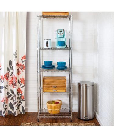 Honey-Can-Do SHF-01054 5-tier chrome shelving unit  250 lbs - Buy Online on GoSupps.com
