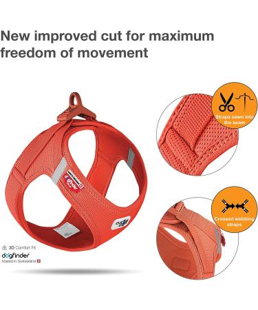 Curli Air-Mesh Vest Harness - Sun Orange - 2XS - Lightweight & Breathable Dog Harness for International Shipping - Buy Online on GoSupps.com