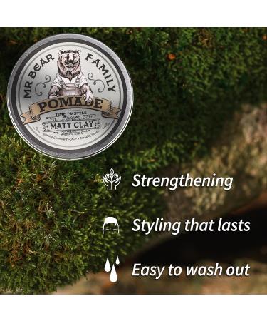 Matte Hair Pomade for Men - Medium Hold Water Based Styling Pomade with Kaolin Clay - 100ml - Buy Online on GoSupps.com