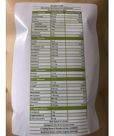 Indeedshare Bonoba Foods Whole Raw Cashew Nuts 500g  - Buy Online on GoSupps.com