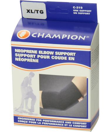 CHAMPION Elbow Support Neoprene Sleeve - X-Large Black | International Shipping Available - Buy Online on GoSupps.com