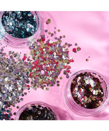 Buy Mystics Eco-Friendly Organic Glitter - 100% Cosmetic Safe Degradable 3G Set (5 Colors) for Face Body Nails & Hair | Moon Glitter - Buy Online on GoSupps.com