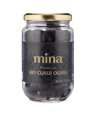 Mina Dry Cured Black Beldi Olives, Premium Handpicked and Naturally Cured in Morocco - Gluten Free, Low Carb, Vegan - Great Keto Snacks to Go, 7 oz - Buy Online on GoSupps.com