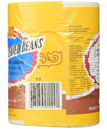Yang Jiang Preserved Black Beans with Ginger 1lb - Traditional Chinese Ingredient - Buy Online on GoSupps.com