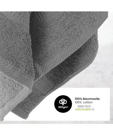 Buy Basatex 10 Pack Frottier Seifk chen Washcloths | 30x30 cm | 100% Cotton ko-Tex Made in Green | Anthracite Gray - Perfect for Eco-Friendly Living - Buy Online on GoSupps.com