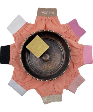 Turkish 100% Silk Exfoliating Gloves - Body Scrub Mitt for Men and Women by Feel Fine - Salmon Pink - Buy Online on GoSupps.com
