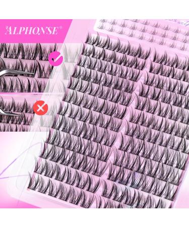 Buy Wispy Lash Clusters - 180 Pcs DIY Fluffy Eyelash Extensions for Natural Look - ALPHONSE A Manhua Eye - Buy Online on GoSupps.com