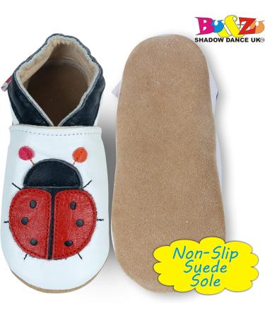 SHADOW DANCE UK Baby Boy Girl Shoes | Soft Sole Leather Toddler Winter Booties 18-24 Months | Ladybug Design - Buy Online on GoSupps.com