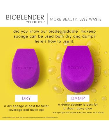 EcoTools Bioblender Makeup Sponge Trio - Large, Medium, Small | Cruelty Free, Vegan Beauty Sponges for Liquid and Cream Foundation - 3 Pack - Buy Online on GoSupps.com