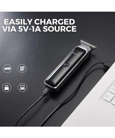 BarberBoss Men's Grooming Kit Professional Facial Groomer Beard Trimmer Hair Clipper with Detail Trimmer USB Rechargeable Red/Green Light Stainless Steel T-Blade Men s Grooming Kit - Buy Online on GoSupps.com