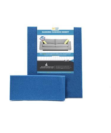SagsAway Large 1.5in Thick Cushion Inserts and .5in Posture Zone for Support of 1 Saggy Seat. Military Grade Foam to Add Thickness and Delay Replacing Sofa  Measure for Size to Fit in Cover 27x20x1.5 1 27x20x1.5