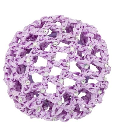 Dance pattern Ballet Duttnetz - Mila - with glittering stones and hair tie - lavender - node network for thick and thin hair - women and children