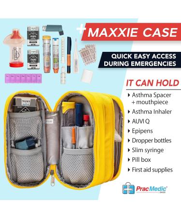 PracMedic Bags Epipen Carry Case - Insulin Cooler Travel Case for Diabetic Supplies - Yellow Diabetic Supply Bag - Buy Online on GoSupps.com