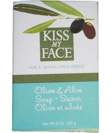 Kiss My Face Olive Oil Soap with Aloe Vera - 8 oz Bars (Pack of 8) - Buy Online on GoSupps.com