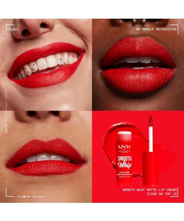 NYX Professional Makeup Liquid Lipstick - Matt Finish Icing on Top 12 | Moisturizing with Shea & Cocoa Butter | Bold Color for All Skin Types - Buy Online on GoSupps.com