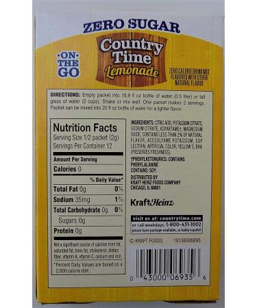 Country Time On The Go Bundle - 6 Packages (2 Lemonade, 2 Pink Lemonade, 2 Raspberry Lemonade) - Buy Online on GoSupps.com
