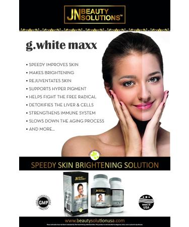 G.White MAXX Skin Brightening Supplement with Glutathione, Vitamin C & Bilberry Extract - Buy Online on GoSupps.com