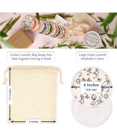 Fenit Line Reusable Makeup Remover Pads - 15 Large Cotton Rounds with Laundry Bag | Multi-colored Cloths for Makeup Removal - Buy Online on GoSupps.com