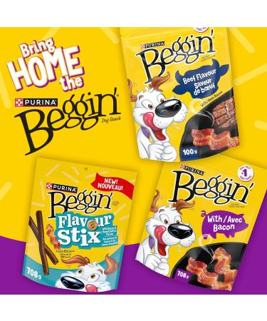 Beggin' Strips Dog Treats Beef and Bacon - 170 g Pouch (1 Pack) - Buy Online on GoSupps.com