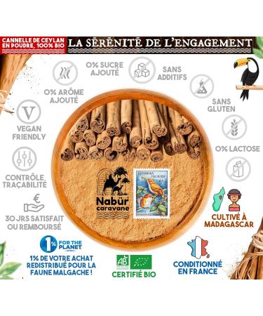  Nab r Nab r - Organic Ceylon Cinnamon Powder from Madagascar 500g | Ground Cinnamon | Rare Unique Rich Fragrant - Buy Online on GoSupps.com