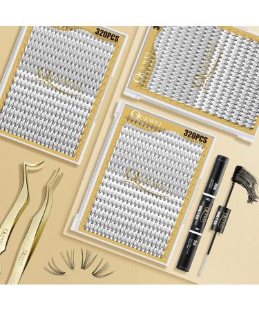High-Quality 320pc Individual Eyelashes - 10D & 20D D-Mix (9-16mm) | Reusable Artificial Cluster Lashes - Best for International Shipping - Buy Online on GoSupps.com