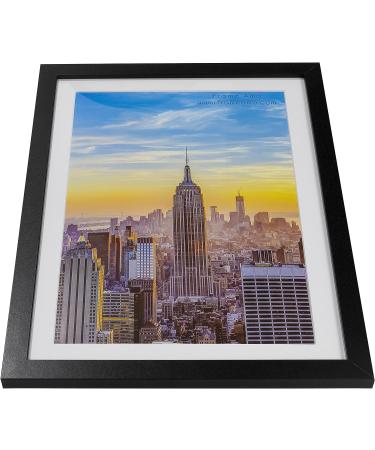 13x19 Black Picture Frame with White Mat - 11x17 Opening, 1 Inch Border - Acrylic Front Cover - Ideal for 13x19 Photos - Buy Online on GoSupps.com