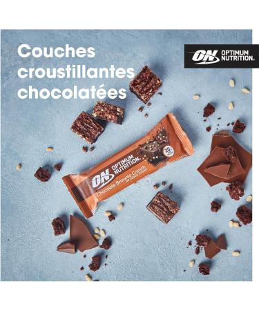 Optimum Nutrition Protein Crisp Bar (10x65g) Chocolate Brownie Crisp - Buy Online on GoSupps.com