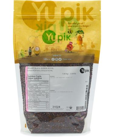 Yupik Organic Black Quinoa 1 kg Non-GMO Gluten-Free Kosher Raw Unsalted Oil-Free Plant-Based Protein Source of Fiber & Iron Great Replacement for Rice & Pasta - Buy Online on GoSupps.com