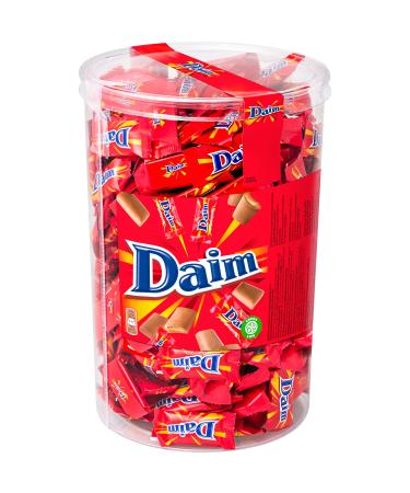 DAIM - Bonbons au Chocolat au Lait et clats de Caramel - Emballages individuels - Tubo de 2 5 kg (390 Bonbons) 0.5 cm x 0.64 cm