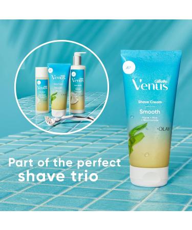 Gillette Venus Smooth + Olay Shaving Cream for Women 3 Count 6 oz - Buy Online on GoSupps.com