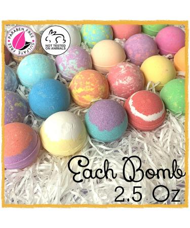 Party Favors for Women- Bath Bombs Gift Set. 24 Individually Wrapped Bath Bombs Fizzers in Drawstring Bags. Dry Skin Moisturize Bathbombs. Bulk Gifts for Women Party Favors & Wedding Favors! - Buy Online on GoSupps.com